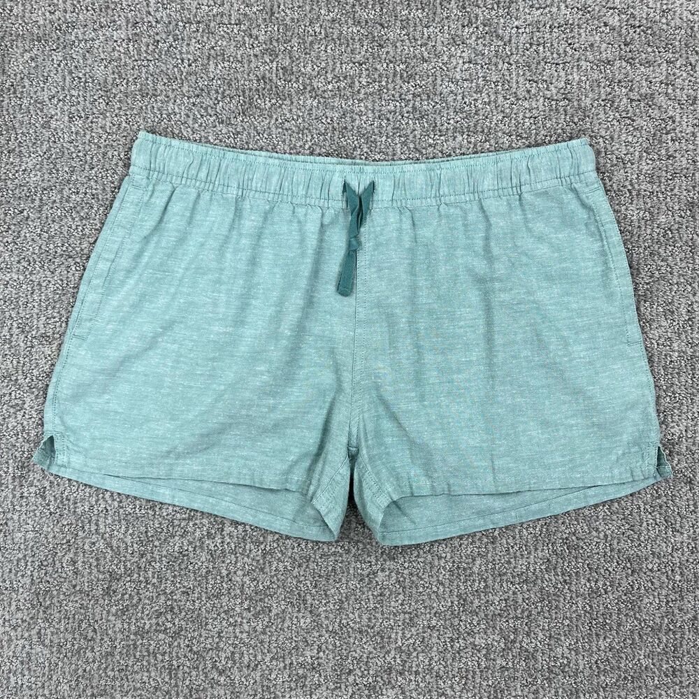 Patagonia Shorts Womens Medium Green Hemp Cotton Beach Casual Lounge Summer